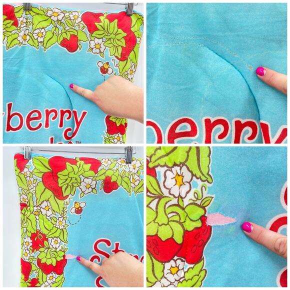 Vintage 80’s Strawberry Shortcake and Friends Colotful Characters Sleeping Bag - Picture 11 of 14